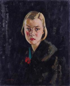 THOMAS Francis Wynne 1907-1989,Head and shoulder portrait of a young ,Bellmans Fine Art Auctioneers 2022-05-10