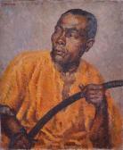 THOMAS Francis Wynne 1907-1989,Portrait of a man in an orange shirt, ,Bellmans Fine Art Auctioneers 2022-05-10