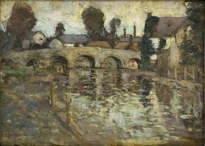 THOMAS Grosvenor 1856-1923,Arched Stone Bridge,David Duggleby Limited GB 2021-06-18