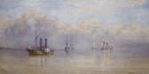 THOMAS HALE SANDERS 1880-1906,Paddlesteamers along the coast,1881,Gorringes GB 2021-07-05