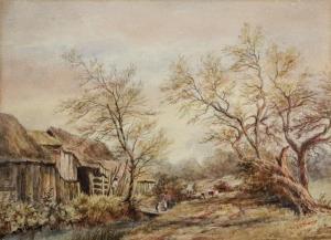 THOMAS M.F. 1800,Figures and cows in a landscape,Bellmans Fine Art Auctioneers GB 2018-09-19