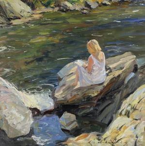 THOMAS MARK 1952,Michelle by the River,2007,Clars Auction Gallery US 2017-06-18