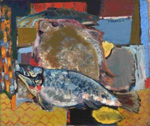 THOMAS,Nature morte aux poissons et citrons,Rieunier FR 2018-11-16