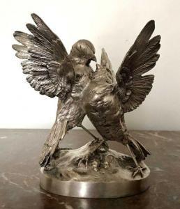 THOMAS Paul 1868-1910,Couple d'oiseaux,Osenat FR 2018-12-15