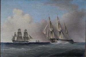 THOMAS Robert Strickland,Ships of the Line HMS Ajax and Albion,1851,Andrew Smith and Son 2021-12-15