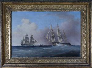 THOMAS Robert Strickland,Ships of the Line HMS Ajax and Albion,1851,Andrew Smith and Son 2021-10-13