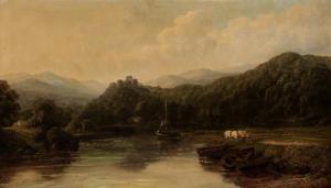 THOMAS Thomas Henri 1839-1915,Goodrich Castle Overlooking the Wye River,William Doyle US 2019-10-30
