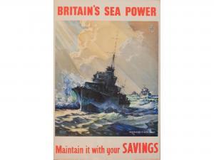THOMAS Walter 1894-1971,Britain's Sea Power Destroyers in line ahead,Onslows GB 2020-11-26