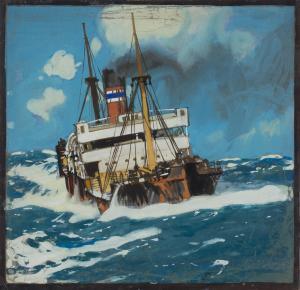 THOMAS Walter 1894-1971,Tramp Steamer,Tooveys Auction GB 2018-03-21