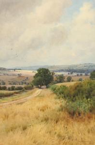 THOMAS William Barton 1877-1947,A country landscape with sweeping hills,John Nicholson GB 2021-08-11