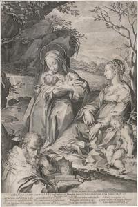 THOMASSIN Philippe 1562-1622,Maria mit Kind, der hl.Elisabeth und dem Johanne,1591,Galerie Bassenge 2023-06-07
