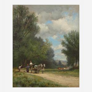 THOMPSON Alfred Wordsworth 1840-1896,Horse Cart,Freeman US 2022-12-06