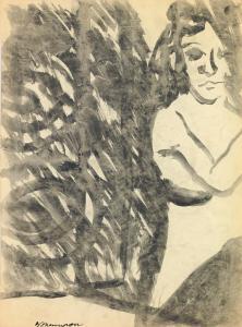 THOMPSON Bob 1937-1966,Untitled (Standing Nude),Swann Galleries US 2017-10-05