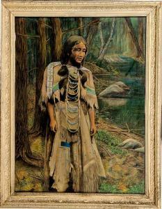 THOMPSON E 1800-1800,NATIVE AMERICAN WOMAN,1829,Charlton Hall US 2010-12-03