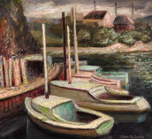 THOMPSON Francis Roy 1896-1966,Harbour Mooring,Elder Fine Art AU 2020-07-07