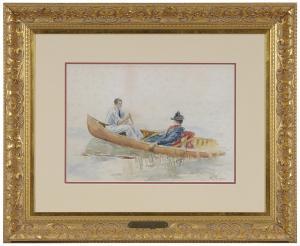 THOMPSON Nellie Louise 1861-1935,Canoeing,Brunk Auctions US 2018-03-23