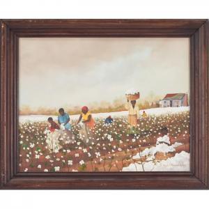 THOMPSON PERKINS Wendell 1928-1997,Picking Cotton,1990,Treadway US 2011-09-18