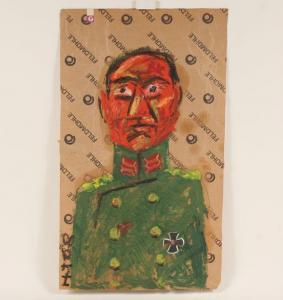 THOMPSON Richard H 1900,Outsider art portrait of German militarist,Ripley Auctions US 2016-03-12