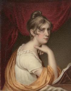 THOMPSON William John,Portrait miniature of a lady seated half-length tu,Rosebery's 2020-09-23