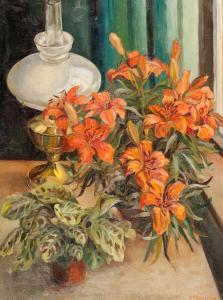 THOMSON AUDREY,OIL LAMP AND ORANGE LILLIES,McTear's GB 2013-03-14