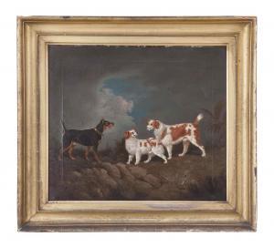 THOMSON C. 1816,A terrier and spaniels in a landscape,1816,Christie's GB 2012-02-02