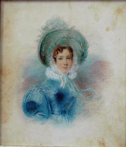 THOMSON E.W 1770-1847,Portrait of a lady wearing blue,Holloway's GB 2007-05-22