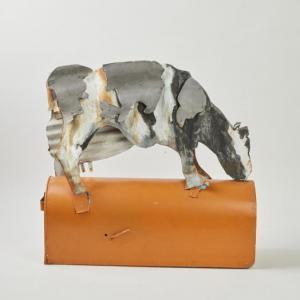 THOMSON Jeff 1957,untitled (Cow Letterbox),Webb's NZ 2024-03-12