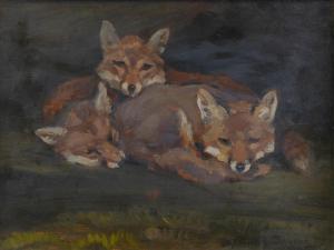 THOMSON John Murray 1885-1974,Foxes,Bellmans Fine Art Auctioneers GB 2023-01-17