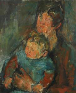 THOMSON William,Portrait of Dame Elisabeth Frink with her son Lin ,Woolley & Wallis 2020-08-26