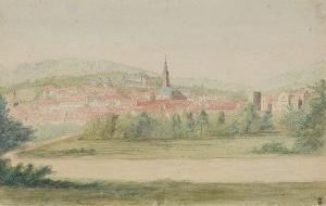 THORMEYER Gottlob Friedrich 1775-1842,View of a Town in Saxony,1812,Lempertz DE 2016-05-21