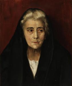 THORNAM Ludovica 1853-1896,Portrait of an elderly Italian woman,1894,Bruun Rasmussen DK 2023-08-28