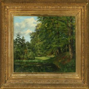 THORNAM Marie 1857-1901,Forest lake,1886,Bruun Rasmussen DK 2010-05-24