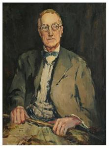 THORNE Angela 1911,Portrait of a gentleman with spectacles and wearin,1947,Mallams GB 2019-02-27