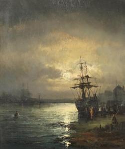 THORNELEY Charles 1858-1902,Ships at moonlight,Bellmans Fine Art Auctioneers GB 2022-10-11