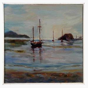 THORNGATE Philip 1932-2003,Sailboats anchored Near Shore.,Auctions by the Bay US 2004-04-10