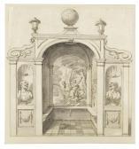 THORNHILL James,A  DESIGN  FOR  A  GARDEN  HOUSE,  DECORATED  WITH,1734,Sotheby's 2013-07-05