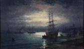 THORNLEY Hubert 1858-1898,Figures unloading a boat by moonlight,Bonhams GB 2009-11-17