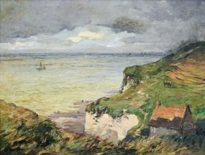 THORNLEY William Georges 1857-1935,Falaises bretonnes,Marambat-Camper FR 2024-04-03