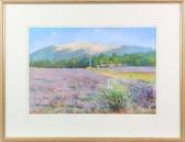 Thornton Lofthouse Hermione,Lavender field in a mountainous landscape,Ewbank Auctions 2020-07-23