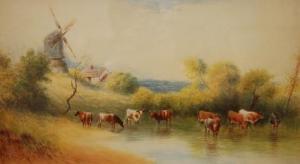 THORNTON R.W,Cattle watering in a wooded river landscape,Fieldings Auctioneers Limited GB 2017-02-04