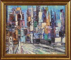 THORP Carl M 1912-1989,Urban City,Clars Auction Gallery US 2015-05-30