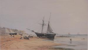 THORPE John 1834-1873,A busy scene on Hastings beach,1866,Burstow and Hewett GB 2017-05-31