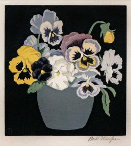 THORPE John Hall 1874-1947,Pansies,David Lay GB 2024-04-11