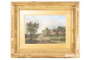 THORS Joseph 1843-1898,figure on a path before a rural cottage,Dawson's Auctioneers GB 2023-03-30