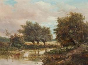 THORS Joseph 1843-1898,Fishing in a stream,Bloomsbury London GB 2012-05-03