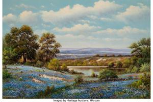 THRASHER WILLIAM ROBERT 1908-1997,Blue Fields at Lakeside,Heritage US 2023-12-02