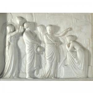 THRUPP FREDERICK 1812-1895,A FRAMED MARBLE RELIEF OF THE 'PILGRIM RECEIVES HI,Sotheby's 2006-10-24