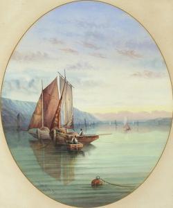 THUNGAR Norman J,Shipping on the Hudson River,1880,Trinity Fine Arts, LLC US 2009-07-30