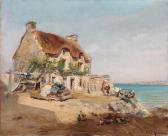 THURNER Gabriel Edouard 1840-1907,Haus am Meer,Fischer CH 2014-06-18
