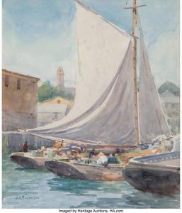 THURSTON John 1865-1955,Setting Sail,Heritage US 2020-10-08